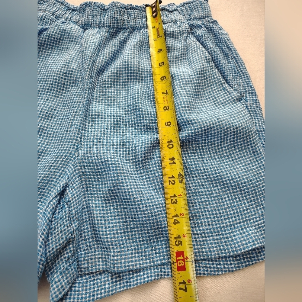 C & C California Blue Gingham Women's Shorts Size S - Picture 3 of 6